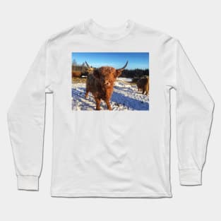Scottish Highland Cattle Cow 1692 Long Sleeve T-Shirt